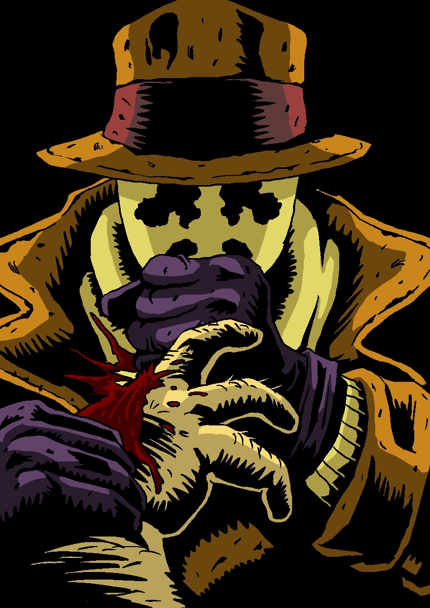 blood, broken_finger, dc_comics, dove, fedora, gloves, hat, injury