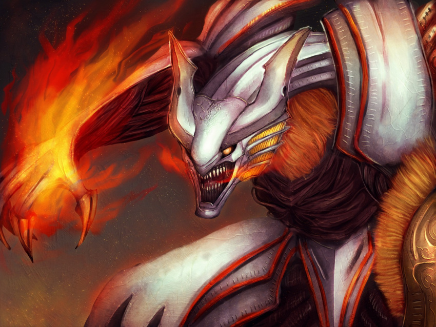 creature, dragon, fire, glowing, glowing_eyes, god_eater, god_eater_burst, hannibal_(god_eater)