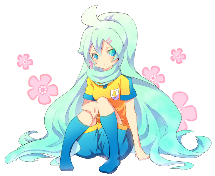 enari, flower, green_eyes, green_hair, inazuma_eleven, inazuma_eleven_(series), inazuma_eleven_go, inazuma_eleven_go_chrono_stone