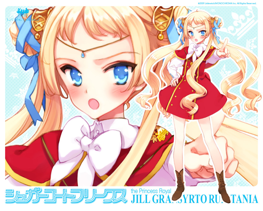 blue_eyes, double_bun, jill_gransyrto_ruritania, octopus_hair, official_art, ooyari_ashito, oyari_ashito, school_uniform, solo, sugarcoat_freaks, uniform, wallpaper, zoom_layer