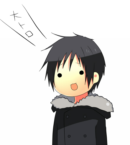 durarara!!, fur_trim, jacket, lotton, lowres, nyoro~n, o_o, orihara_izaya