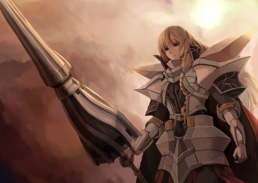 ao_no_kiseki, arianrhod, armor, blonde_hair, braid, eiyuu_densetsu, ex, expressionless