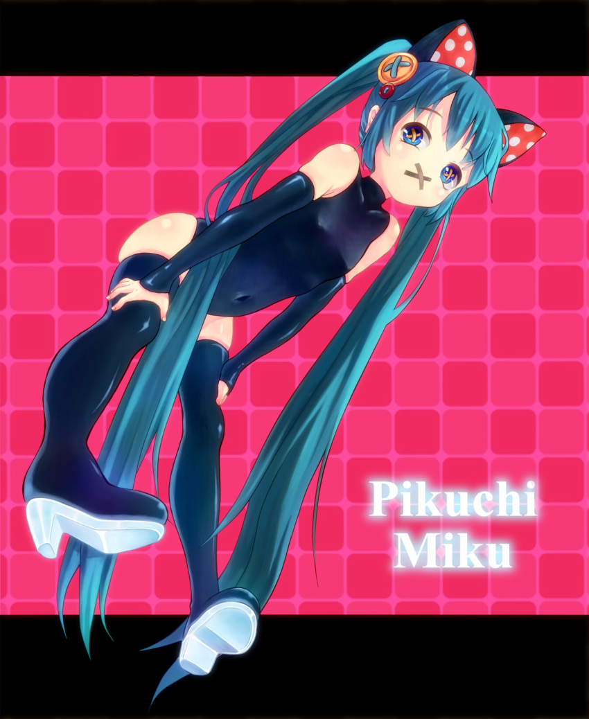 ade_san, animal_ears, aqua_eyes, aqua_hair, boots, buttons, cat_ears, character_name