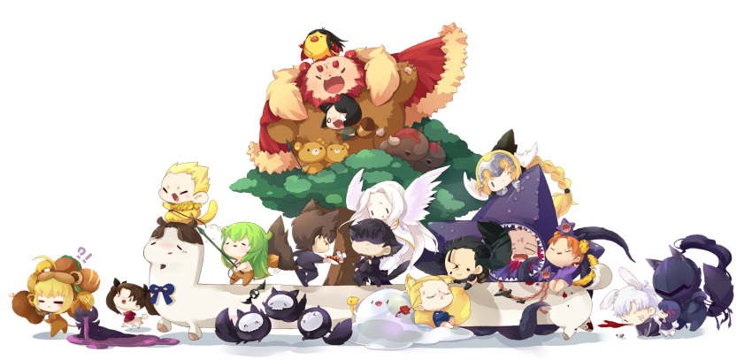 6+boys, adalove, ahoge, alpaca, animal_ears, animalization, armor, armored_dress