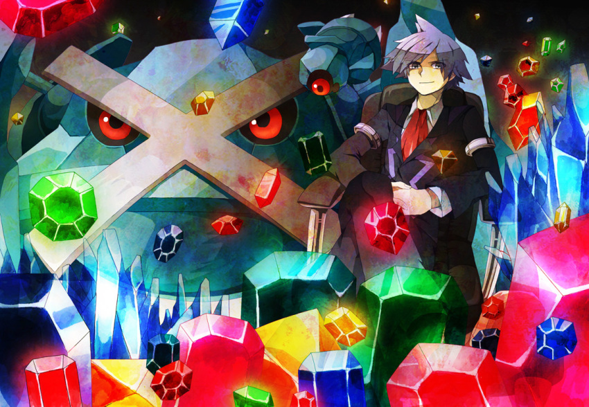 beldum, crystals, gems, hana_(mew), metagross, pokemon, tagme_(character), tsuwabuki_daigo