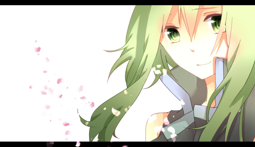 close, gumi, hachimitsu_honey, petals, vocaloid