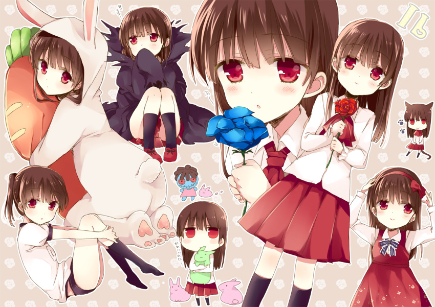 bad_id, bloomers, blush, bunny, buruma, cat_ears, cat_tail, eve_(ib)