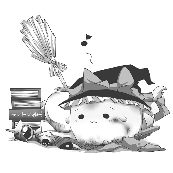 book, broom, collection, dirty, hat, jeweled_pagoda, kirisame_marisa, mini-hakkero
