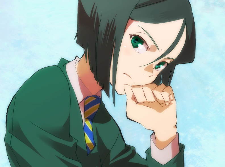 black_hair, fate/zero, fate_(series), green_eyes, komio_(do@ho), maguro, male, short_hair