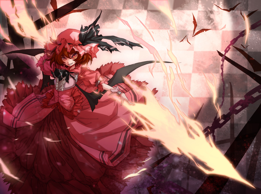 alternate_color, bat_wings, chain, chains, chaos1402, fang, grin, hat