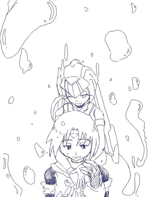 android, blue, blue_eyes, boy, bubbles, capcom, fairy_leviathan, female, girl, guardian_of_the_sea, guardians_of_master_x, guardians_of_neo_arcadia, gynoid, helmet, hug, leviathan, leviathan_(megaman), leviathan_(rockman), male, mega_man_(series), mega_man_zero, mega_man_zx, megaman_zero, megaman_zx, mmz, model_l, neo_arcadia, reploid, rmz, robot, rockman, rockman_zero, rockman_zx, thetis, thetis_(megaman_zx), thetis_(megamanzx), thetis_(rockman_zx), thetis_(rockmanzx), thigh-highs, water, woman