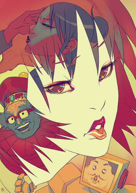 2boys, 2girls, bengal, chiba_atsuko, dual_persona, lips, male, multiple_boys
