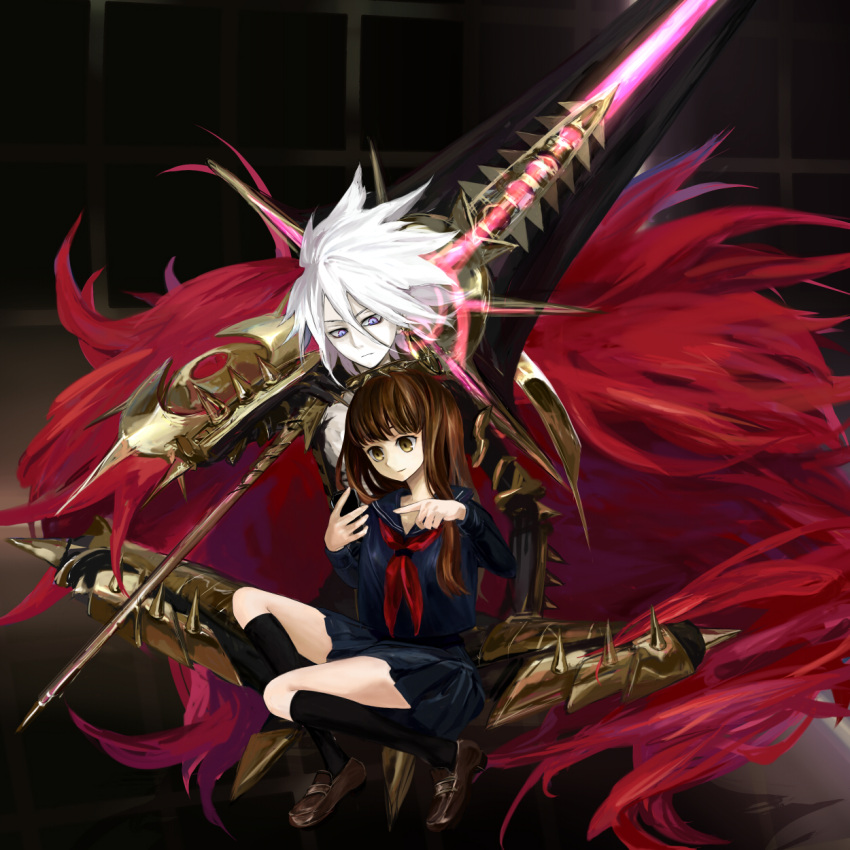 1girl, armor, cape, crossover, fate/apocrypha, fate/extra, fate/extra_ccc, fate_(series)