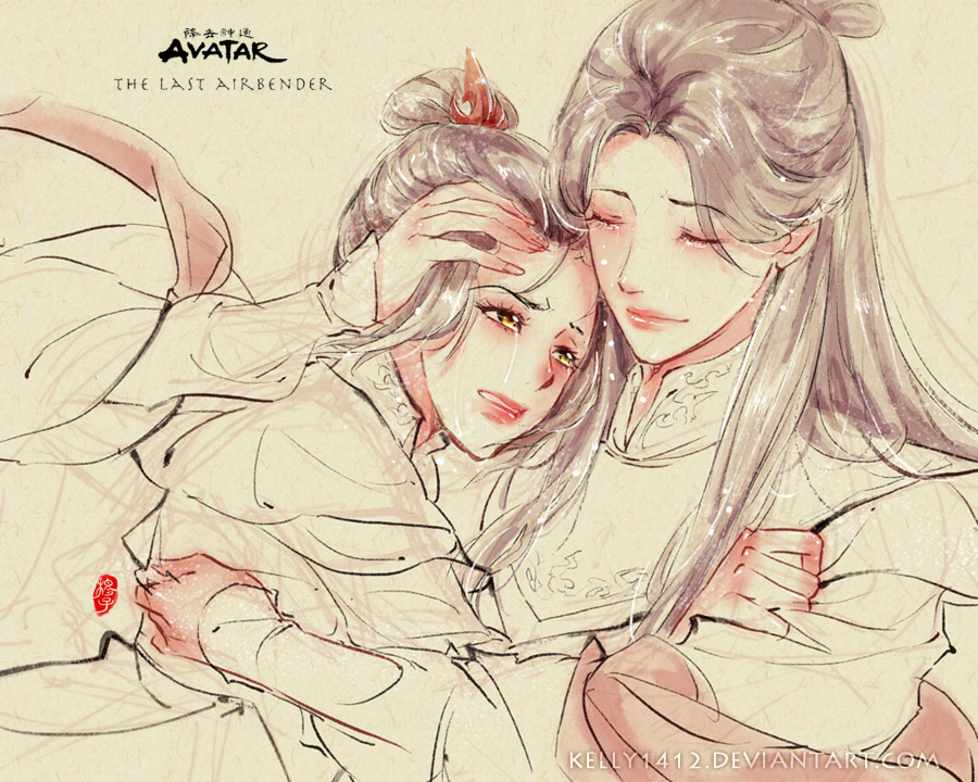 age_difference, avatar:_the_last_airbender, azula, brown_hair, clenched_teeth, eyelashes, hug, kellylee