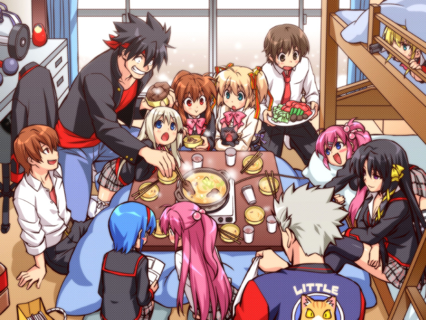 futaki_kanata, highres, inohara_masato, kamikita_komari, kotatsu, kurugaya_yuiko, little_busters!!, miyazawa_kengo