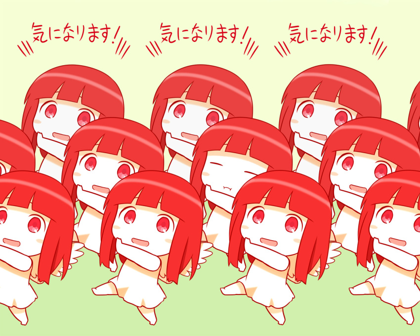 chibi, chitanda_eru, clone, denden, highres, hyouka, marching, parody, someone_else, working!!