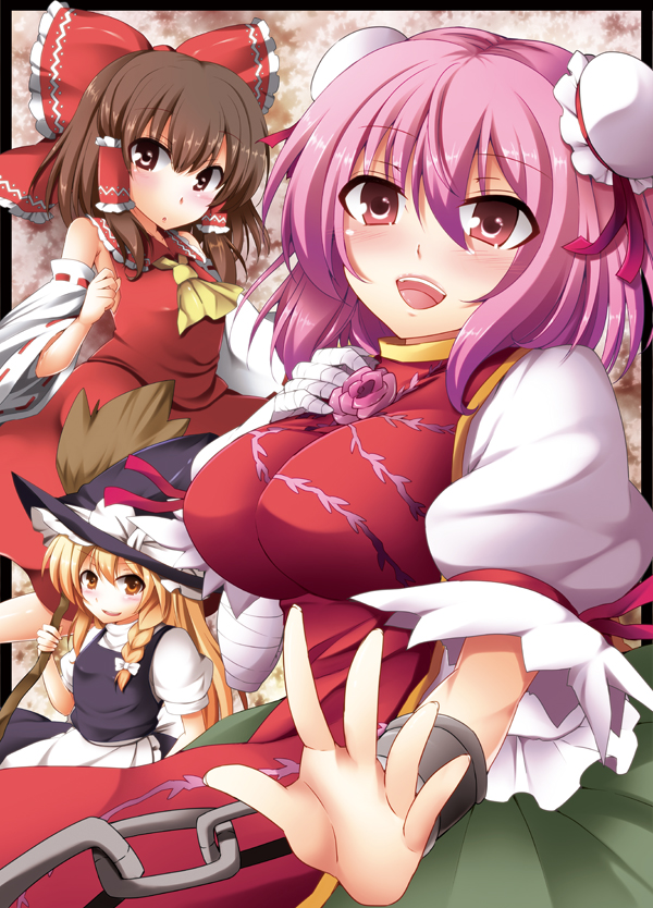 ascot, ayakase_riberi, bandage, bandages, blonde_hair, blush, bow, braid