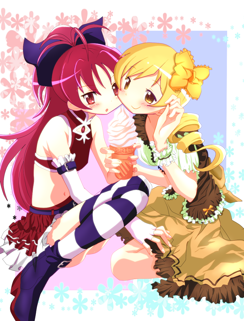 adapted_costume, alternate_costume, bare_shoulders, blonde_hair, bow, derivative_work, dress, drill_hair