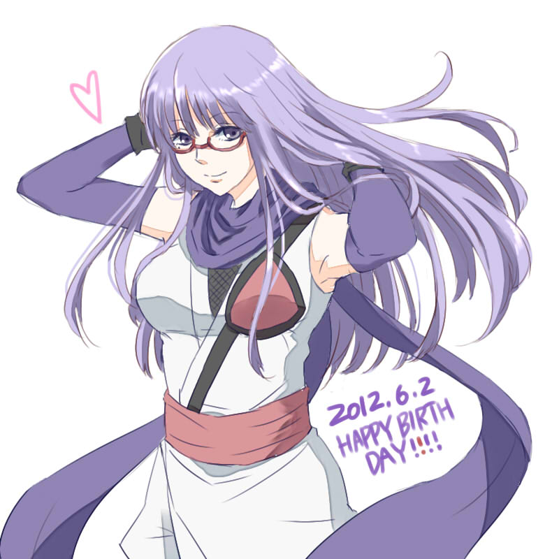birthday, chanmi, dated, gintama, glasses, gloves, long_hair, ninja