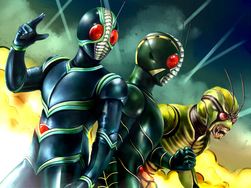 antenna, kamen_rider, kamen_rider_j, kamen_rider_shin, kamen_rider_zo, kiyoshi☆mon, kiyoshi?mon, monster