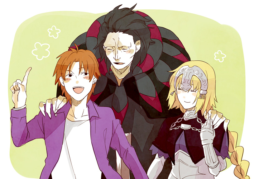 2boys, armor, black_hair, blonde_hair, blush, braid, capelet, caster_(fate/zero)