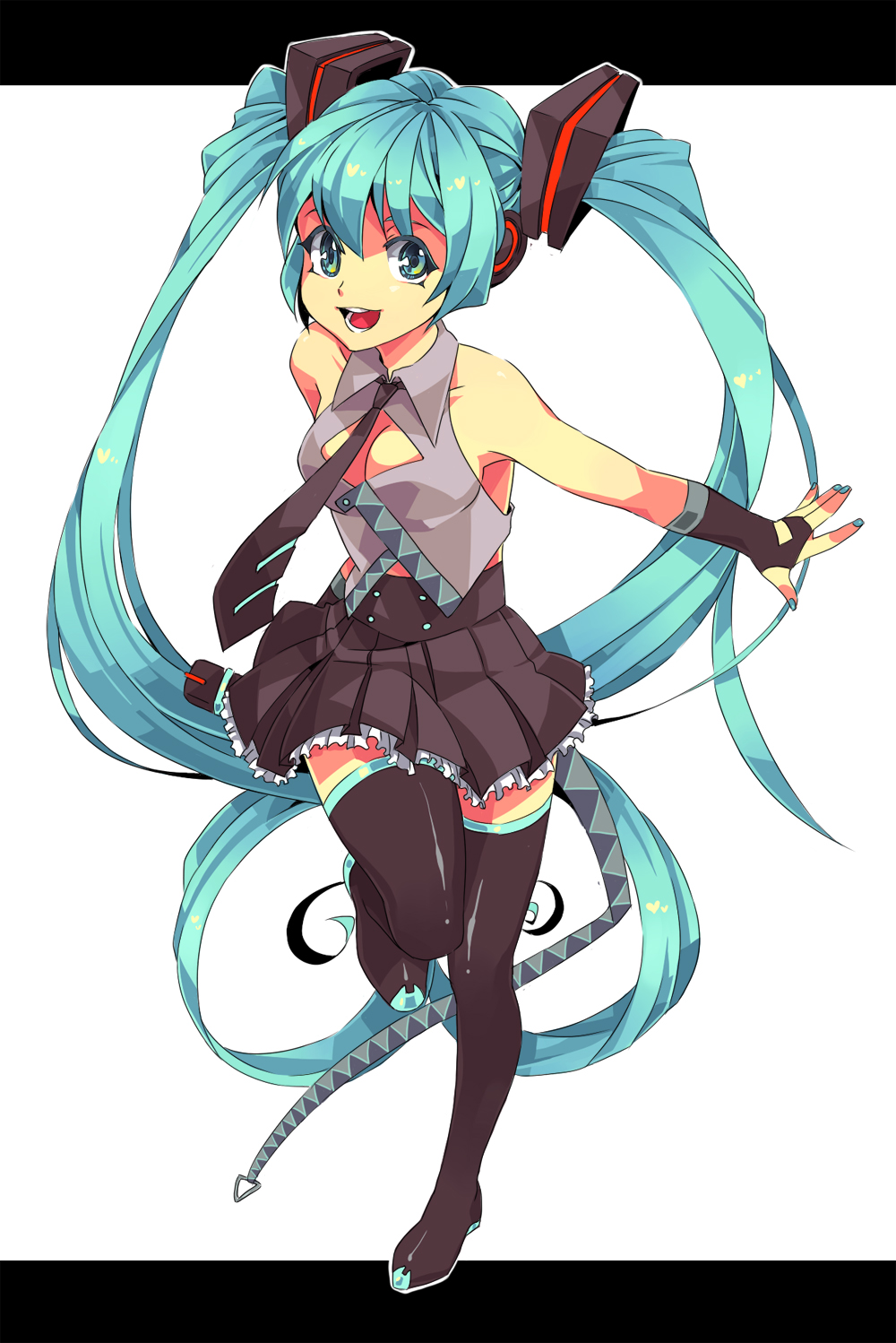 aqua_eyes, aqua_hair, boots, dpzkzl, fingerless_gloves, gloves, hatsune_miku, highres