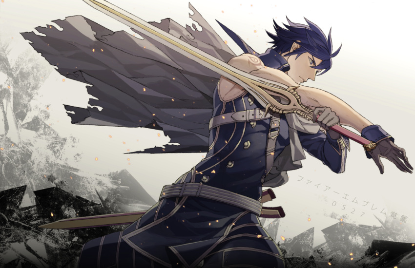 blue_eyes, blue_hair, cape, chrom_(fire_emblem), fire_emblem, fire_emblem:_kakusei, gloves, jou_(mono)
