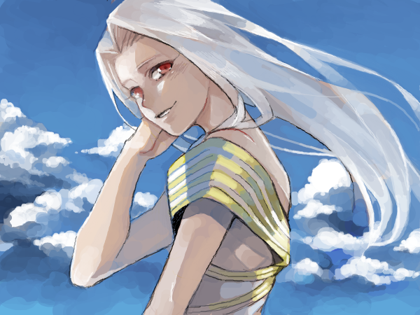 drawr, fate/zero, fate_(series), hair_tucking, irisviel_von_einzbern, long_hair, marumaru22, red_eyes
