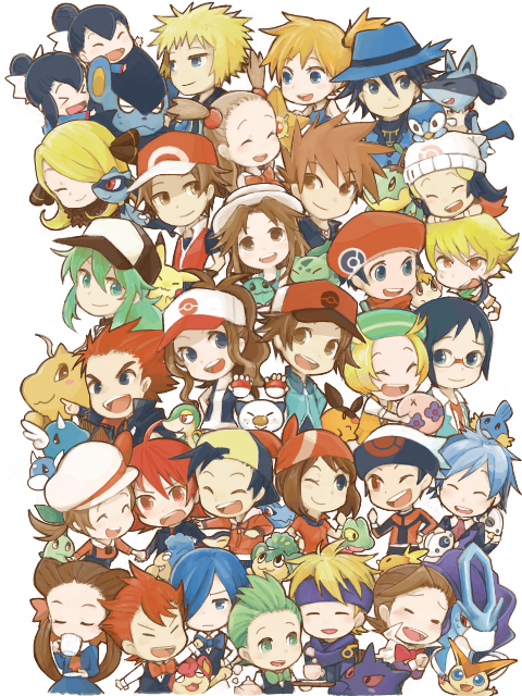 6+boys, 6+girls, aron, barry_(pokemon), baseball_cap, bianca_(pokemon), bikini, blue_bikini