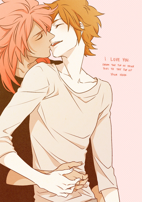 brown_hair, closed_eyes, collarbone, english, eyes_closed, hug, hug_from_behind, inazuma_eleven