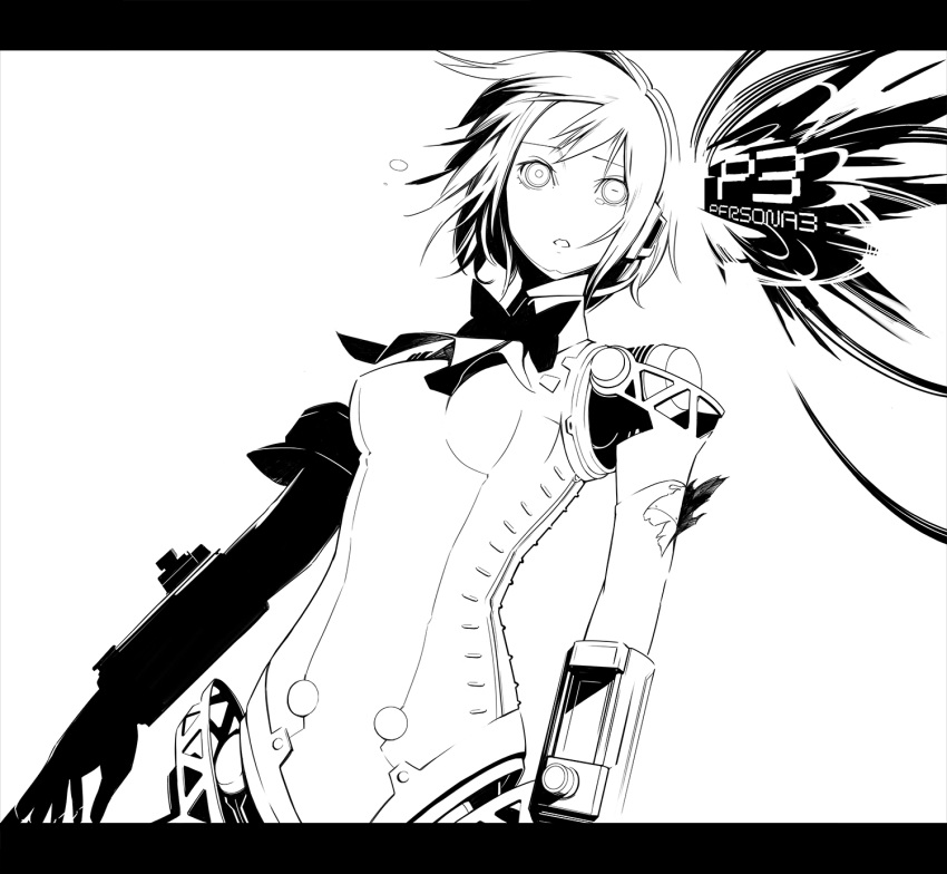 404_(artist), aegis, android, armband, ascot, elbow_gloves, gloves, high_contrast