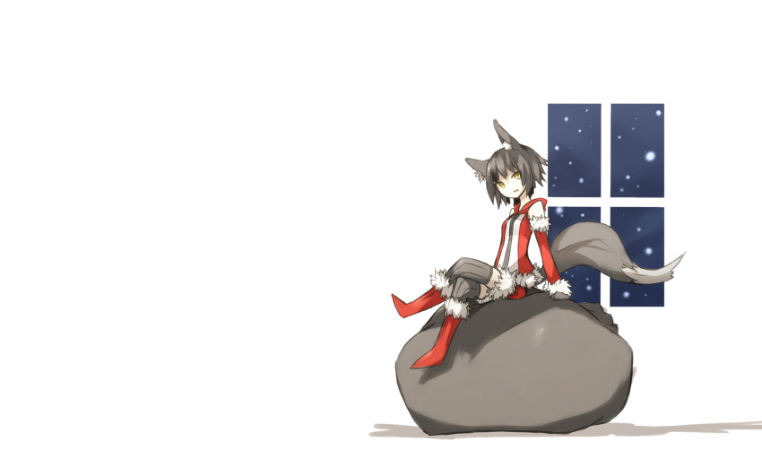 animal_ears, christmas, nanako_(shiroganeusagi), shiroganeusagi, tail, white