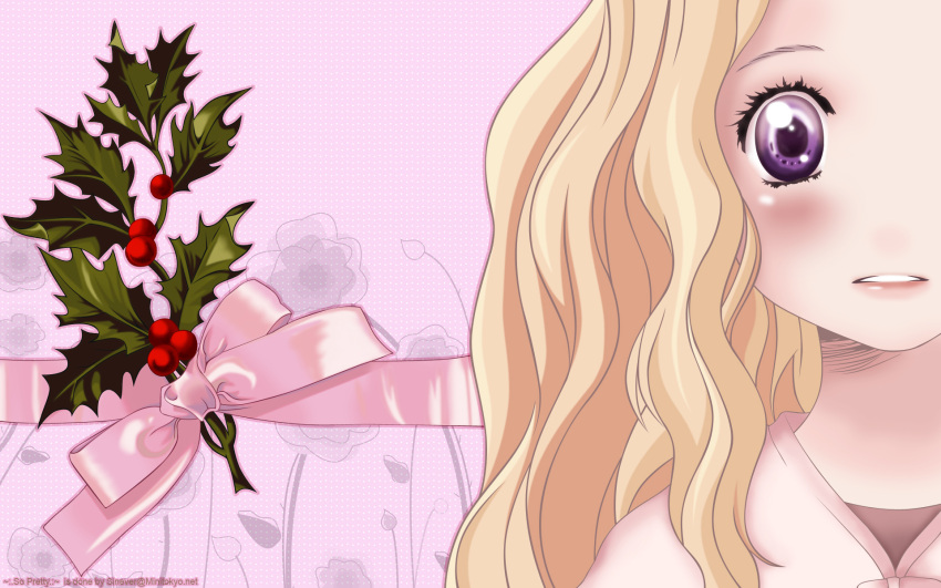 blonde_hair, hachimitsu_to_clover, hanamoto_hagumi, purple_eyes, violet_eyes
