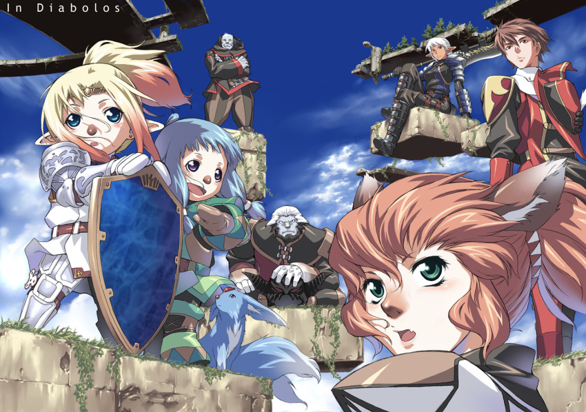 dark_knight, elf, elvaan, final_fantasy, final_fantasy_xi, galka, highres, hume