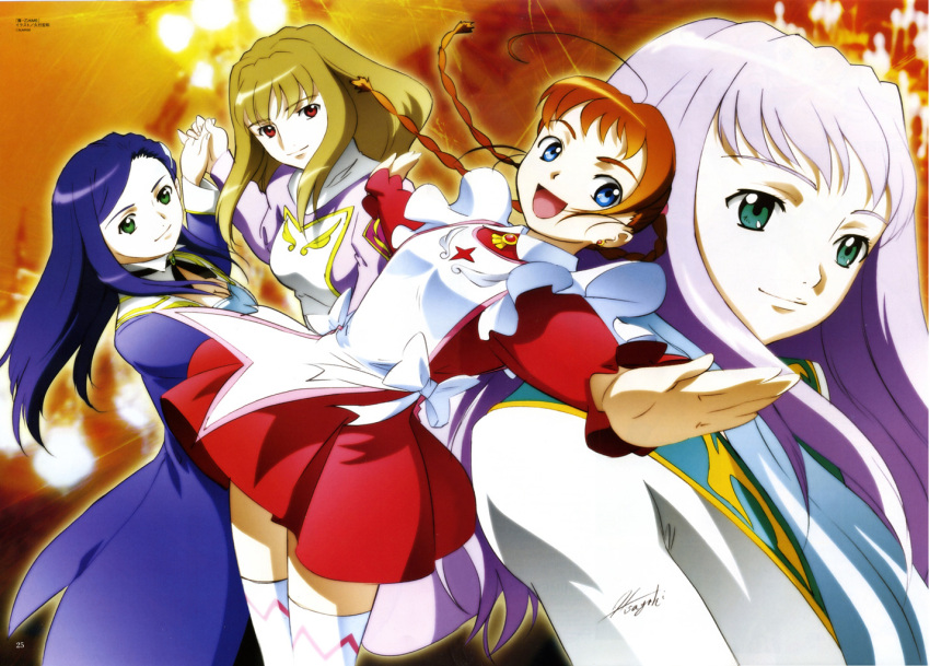 blue_eyes, green_eyes, long_hair, mai-otome, mashiro_blan_de_windbloom, natsuki_kruger, red_eyes, shizuru_viola