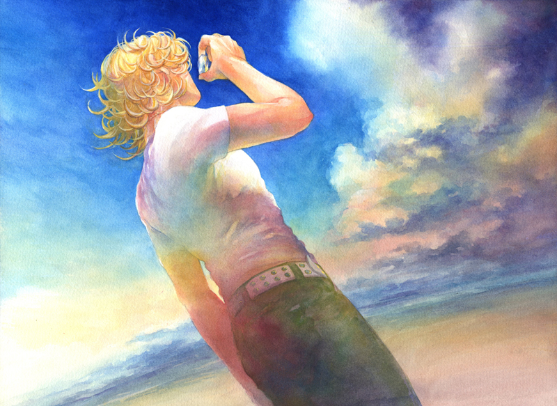 914kana, barnaby_brooks_jr, belt, blonde_hair, camera, dutch_angle, male, pale_color