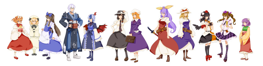 6+girls, absurdres, curiosities_of_lotus_asia, dango_ya, double_spoiler, hieda_no_akyuu, highres, himekaidou_hatate