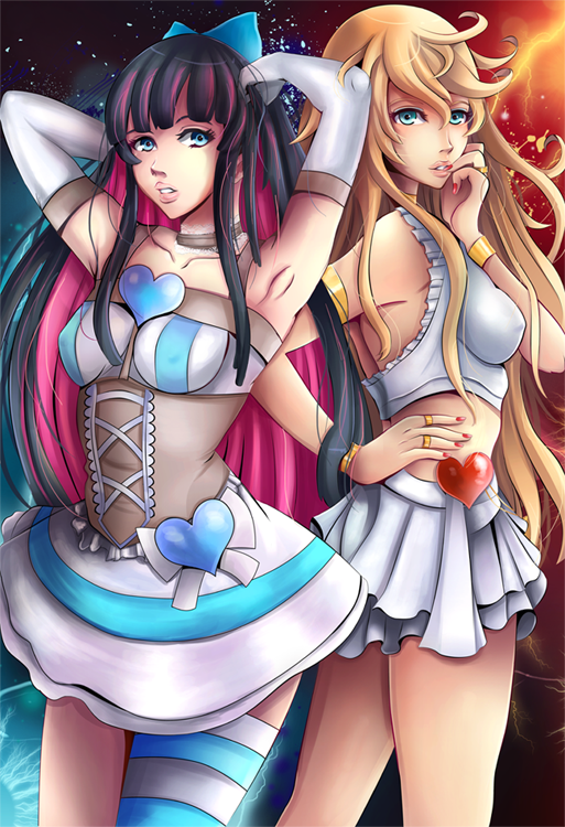 armpits, arms_up, bad_id, blonde_hair, corset, elbow_gloves, gloves, heart
