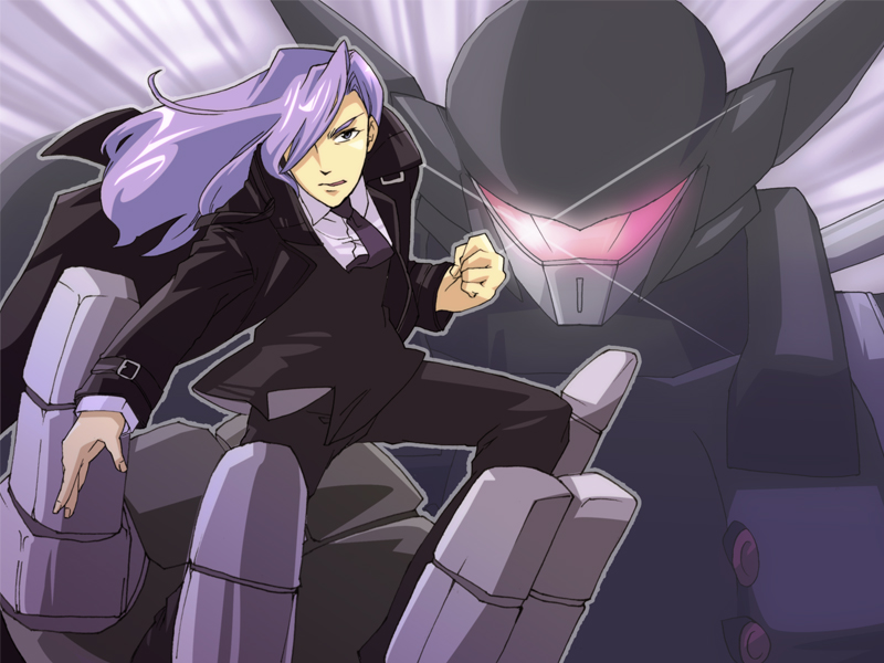 brown_eyes, buckle, coat, gespenst, gilliam_yeager, glint, hair_over_one_eye, long_hair
