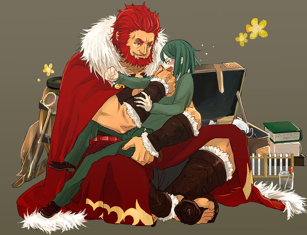 book, box, chemistry_set, chihare_27, fate/zero, fate_(series), green_eyes, green_hair