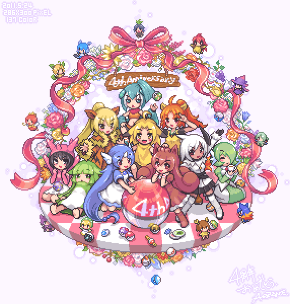 2011, 6+girls, absol, aozane, arcanine, corsola, dated, dive_ball