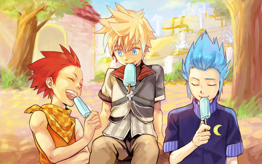blonde_hair, blue_eyes, blue_hair, isa, isa_(kingdom_hearts), kingdom_hearts, kingdom_hearts_birth_by_sleep, lea