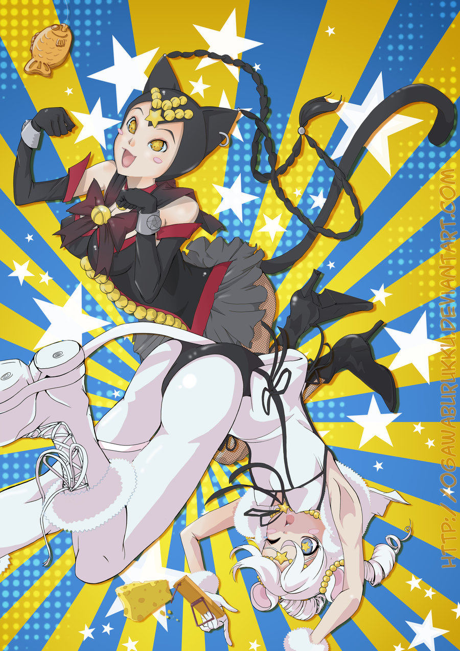 animal_ears, armpits, ass, bishoujo_senshi_sailor_moon, blue_eyes, blush_stickers, boots, cheese