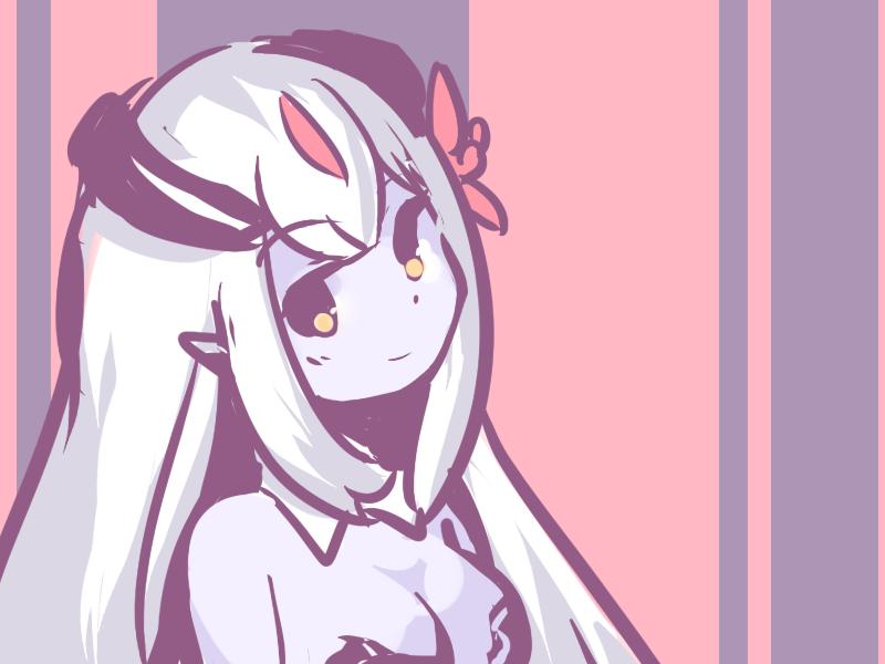 alice_(mon-musu_quest!), alisfieze_fateburn_xvi, anonymous_drawfag, bare_shoulders, breasts, cleavage, detached_collar, drawfag