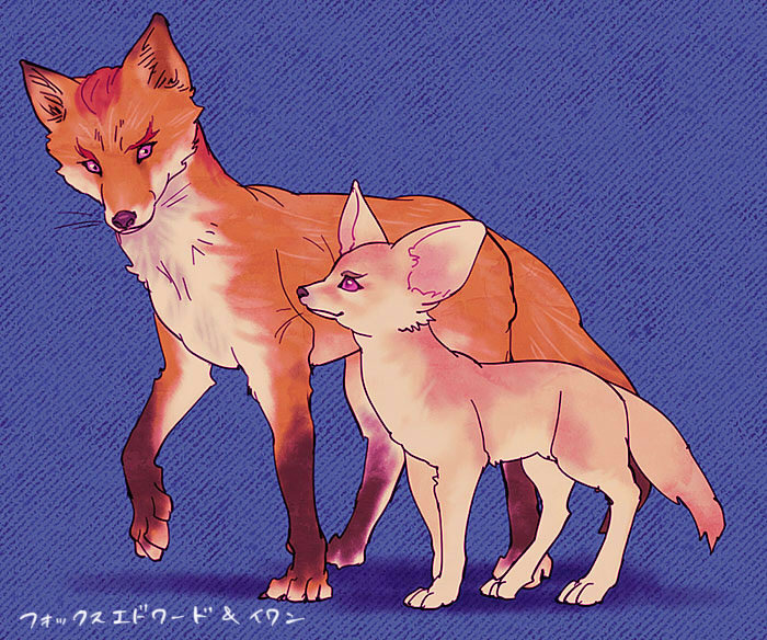 edward_keddy, eyebrows, fennec_fox, fox, ivan_karelin, mamemo_(daifuku_mame), no_humans, tiger_&amp;_bunny
