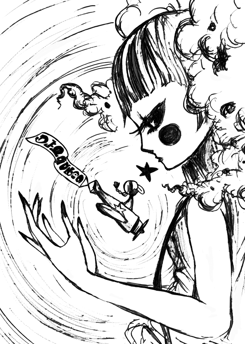 airplane, albertine_(madoka_magica), anja_(madoka_magica), blush_stickers, hands, highres, lolita_majin, madoka_runes