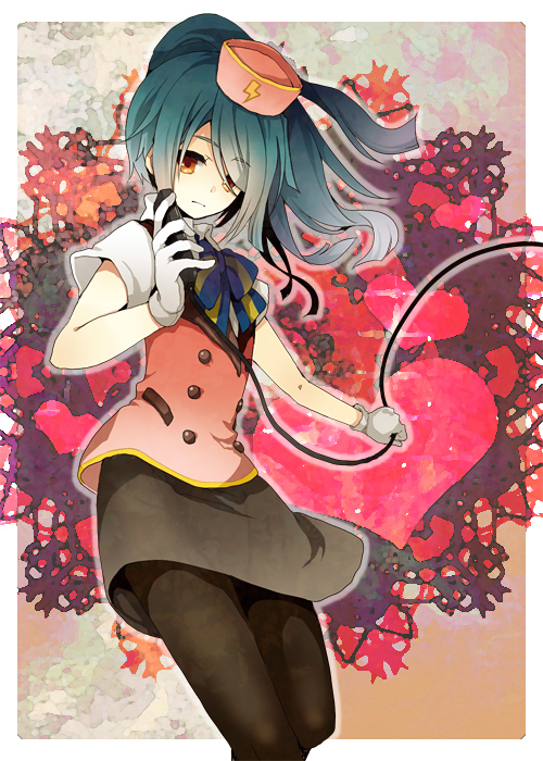 acht, crossdressing, crossdressinging, hair_over_one_eye, inazuma_eleven, kazemaru_ichirouta, long_hair, pantyhose, sabutarou, shota, trap