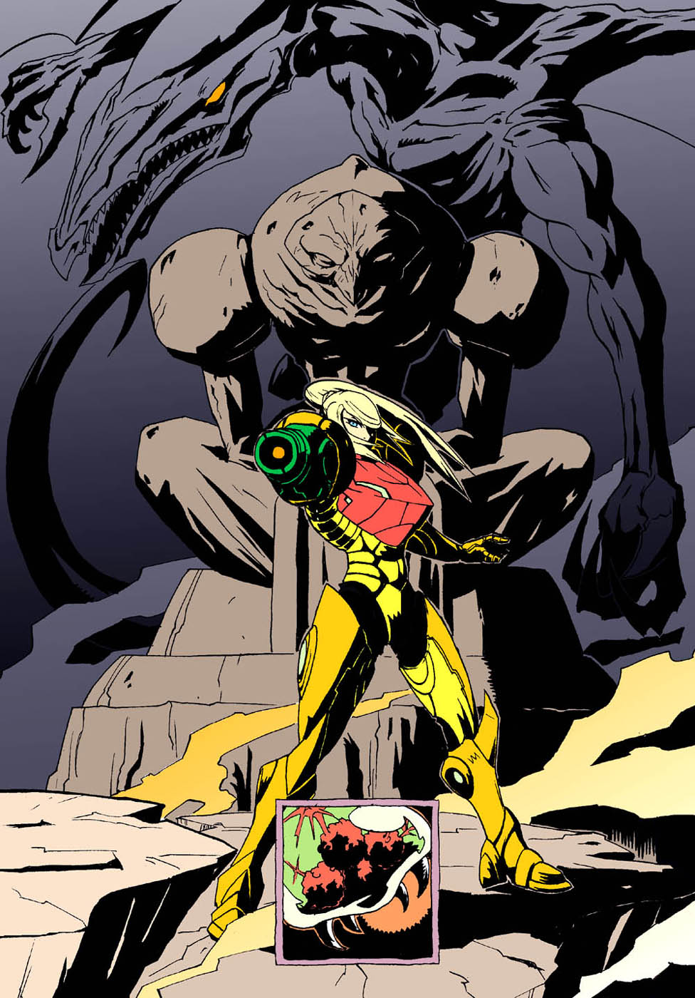 chozo, metroid, ridley, samus_aran, tagme
