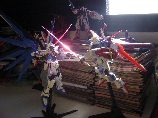 bandai, freedom, gundam, gundam_seed, impulse, mecha