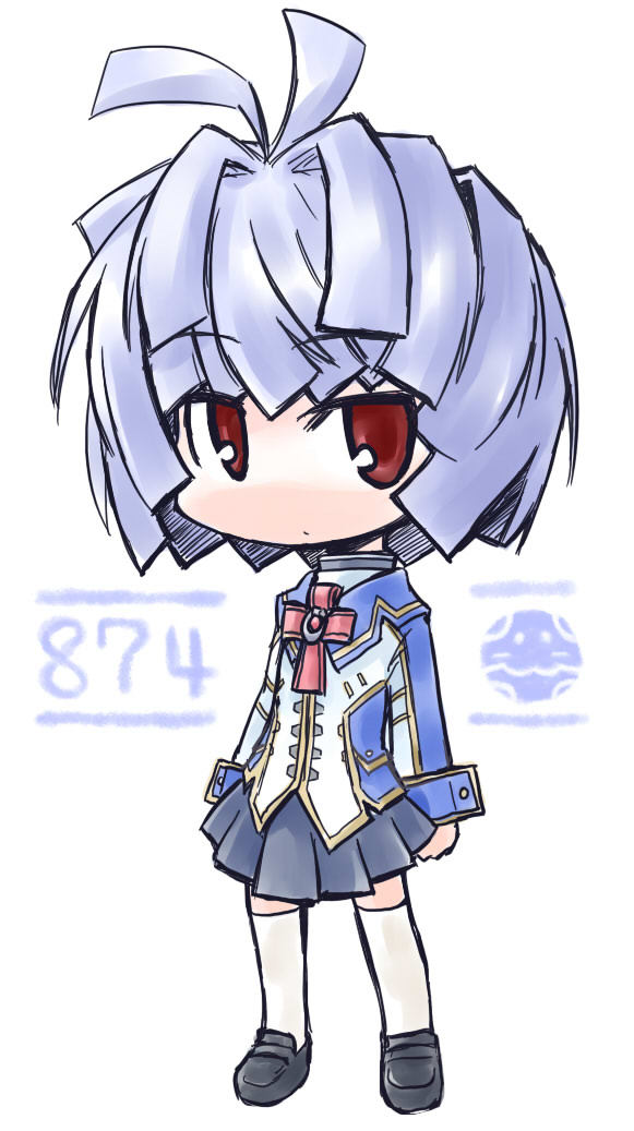 blue_hair, chibi, gundam, gundam_00, hanayo, kugelschreiber, red_eyes, short_hair